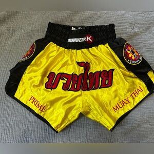 Muay Thai Shorts - Yellow and Black
